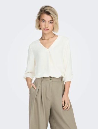 JDY Jdydivya Life 3/4 Top Wvn Noos - White - 44