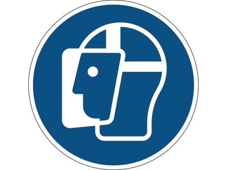 Durable Påbudsdekal ''Använd ansiktsskydd'' - Lyreco - Skyddsutrustning - Säkerhetsmärkning och skyltar - Golvdekaler