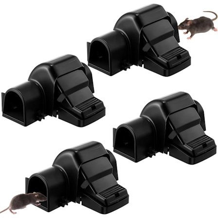 Øjeblikkelig Dræber Rottefælder - Humane Rotte- & Musefælder til Indendørs & Udendørs Brug