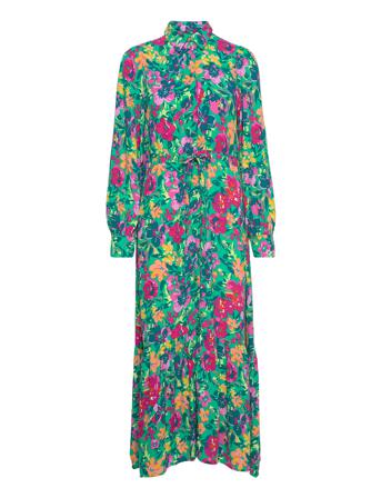 Yasjubira Ls Long Shirt Dress S. Patterned YAS