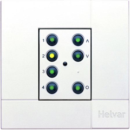 Helvar 125200 Panel 7 knapp, 4 scener, Strømbrytere & vegguttak