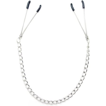 Justerbara Nippelklämmor i Pincettstil för Upplevelse - Mjuka Gummispetsar, Metallkedja för Ökad Vikt & Känslighet - Perfekt för Nybörjare och Erfarna