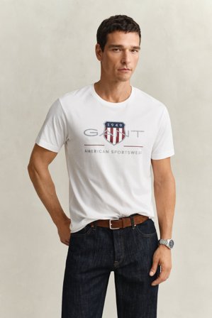 GANT Herren T-Shirt (M) Weiß