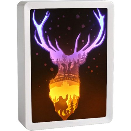 Jul 3D Pappersnideri Nattljus, Stereo Kreativ USB C