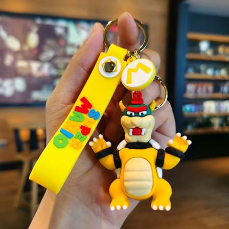 Söt Super-Skurkdocka Väska Hänge Yoshi Peach Prinsessa Gorilla Rolig Slitstark Bilnyckelring Baku 6 cm