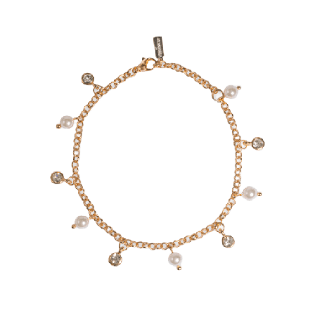 pfgSTOCKHOLM Petite Pearl Armband Guld Unisex ONESIZE