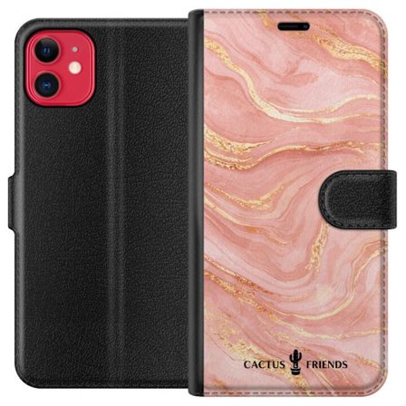 Yhteensopiva Lompakkokotelo Apple Apple iPhone 11 Cactus and Friends – RoseGoldFlow