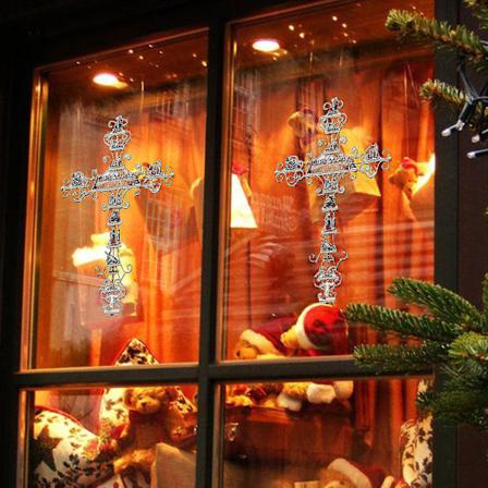 Jeesuksen Ristin Tarina Sein tarra PVC Ikkuna Lasin Koti Koristeelliset Tapetit