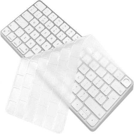 Tastaturbeskyttelse for 24-tommers iMac Magic Keyboard med Touch ID A2449 Lås-tast A2450 M3 M1-chip, TPU-beskyttelsesfilm.