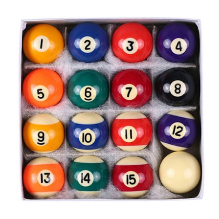 16 stk/pakke Mini Pool Ball Polyester Harts 25MM/32MM/38MM Børne Biljard Bord Kugler Sæt Kid Pool Ball Komplett Sæt
