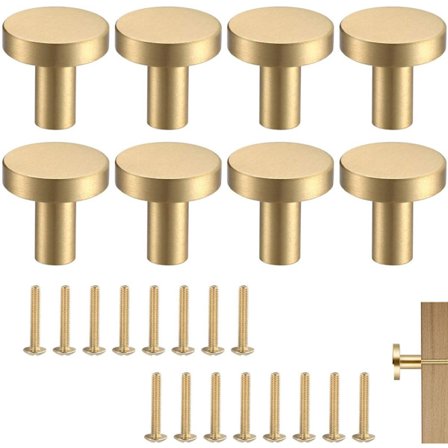 Messing Skapknotter Ø 2,5 cm - Møbelknott - Skapknottssett - Møbelknotter - Dørknotter for skap - Dørknotter for skap - Skuffknotter