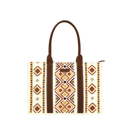Wrangler Tote Taske Western Tasker til Kvinder Skuldertaske Boho Aztec Håndtasker NY, 100% Ny Varm Gul L