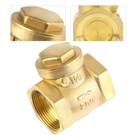 DN40 Hun-Gevinde Messing Ikke-Retursving Checkventil 232PSI Forhindrer Vandtilbagegang