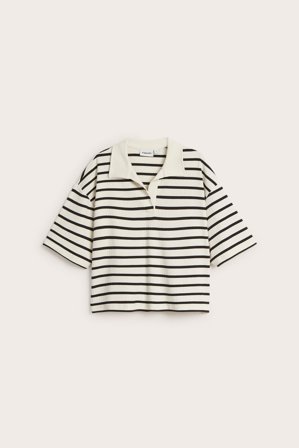 Kappahl | Løstsittende topp med krage | Offwhite