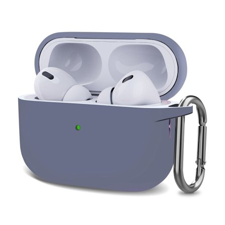 AirPods Pro 2 silikonfodral med spänne - Lavendel