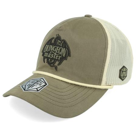 Critiql Hit - Dungeon Master Dragon Loden/Sand/Cream Trucker Trucker Green Cap - @ Hatstore