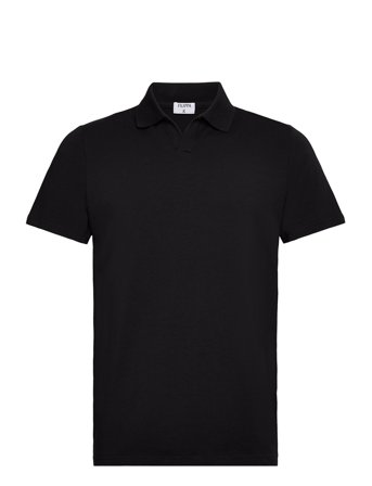 Filippa K Stretch Cotton Polo T-Shirt - Black - XS