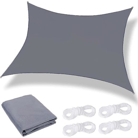 Neljän kulman suorakulmainen ulkoilma aurinkosuojapurje puutarhapihalle UV-suojattu markiisi Sääkestävä kestävä takapihan katos markiisi Kestävä 