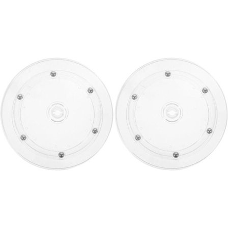 2 Plastik 360-Graders Roterende Displaystandere med Transparent Holder