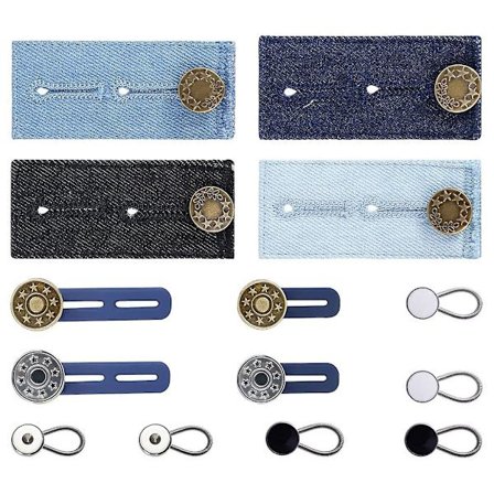 14 stk. taljeforlænger spænde til jeans knap talje knap forlænger