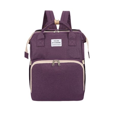 Baby Skiftebleie Sekk Ryggsekk, Bleie Ryggsekk, Baby Bag Reise Ryggsekk, Multifunksjonell Vann-avvisende Stor Kapasitet Skifte Ryggsekk Lilla