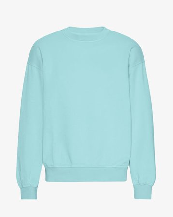 Organic Oversized Crew - Teal Blue - Male - S