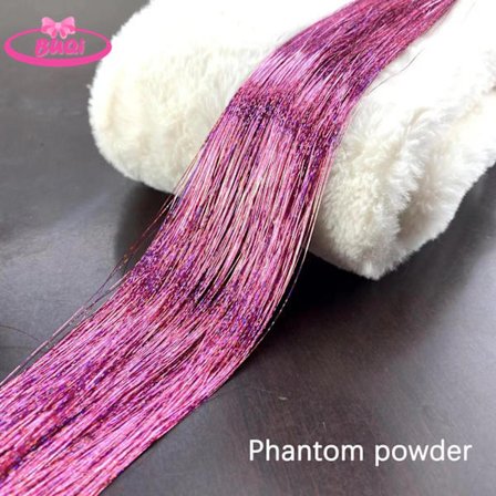 Glänsande syntetiskt hårförlängningsklämma i glitter Glitter Fairy Streak Osynlig hårförlängning Sparkle Hair Pieces