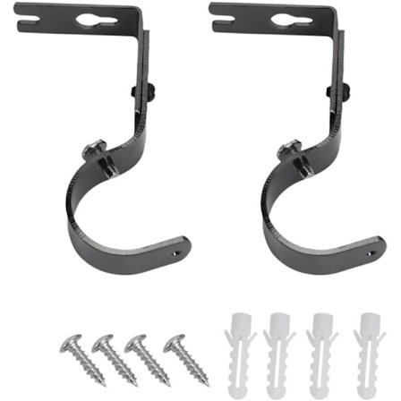 6 stk. gardinstangbeslag Generelle justerbare gardinstangbeslag Valance-støttebeslag Gardinstangbeslag Vægkroge