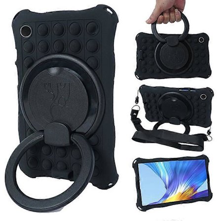 For Samsung Galaxy Tab A9+ Deksel Pop Bubble Fidget Nettbrett Stativ Deksel Svart