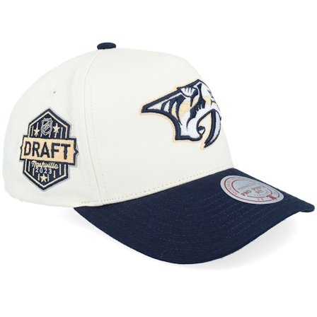 Mitchell & Ness - Beis adjustable Gorra - Hatstore Exclusive x Nashville Predators Pro Crown Sand/Navy A-frame Adjustable @ Hatstore