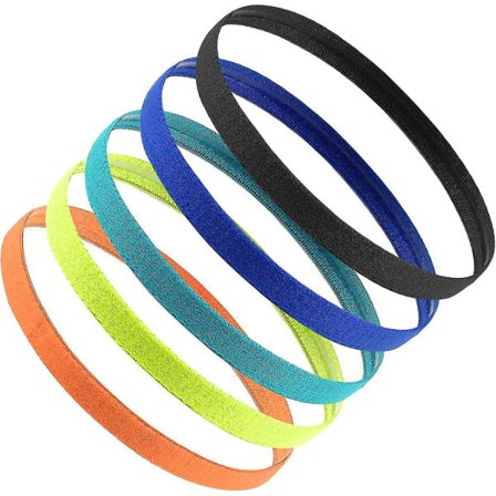 5 stk Sportshodeband for gutter, Elastiske sportshårbånd, Sklisikre tynne fotballhodeband – Perfekt