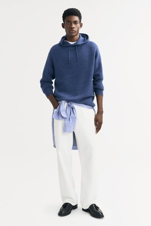 Soft Goat - Men's Hoodie - Cashmere hoodie - XXL - Washed Blue