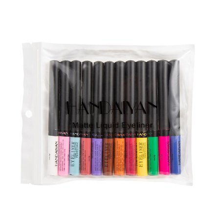 12-pack 12 Färger Eyeliner Penna Vattentät Anti-svet Långvarig