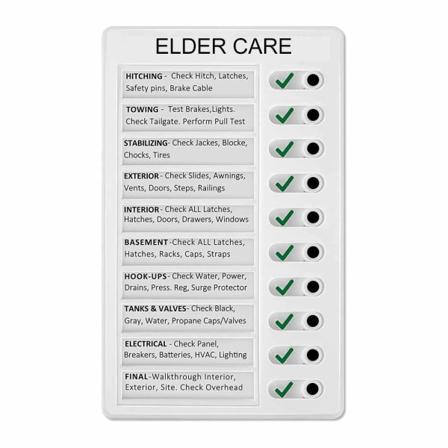 Bærbar gjenbrukbar daglig sjekkliste med skyvebryter for kontroll ELDER CARE
