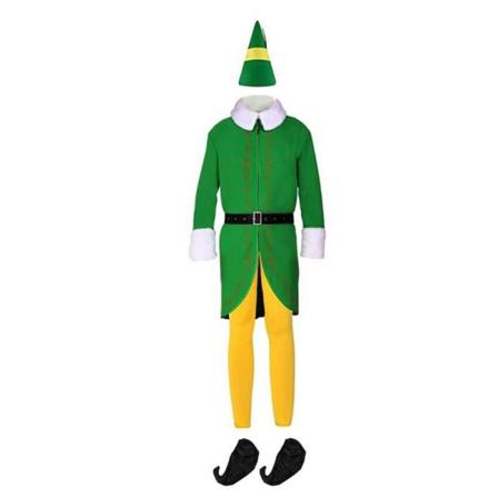 Aikuisten joulutonttu-asu Joulupukki- set Keltainen Vihreä Joulupukki-asu Joulutonttu- Set Miehille Naisille Green XL