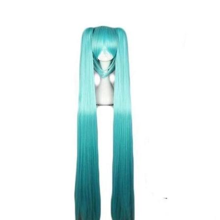 Nopea toimitus Miku-asu Japani Midi-mekko Naisten asut Halloweenin uudenvuodenjuhliin täydelliset setit peruukin kanssa Wig only one size S