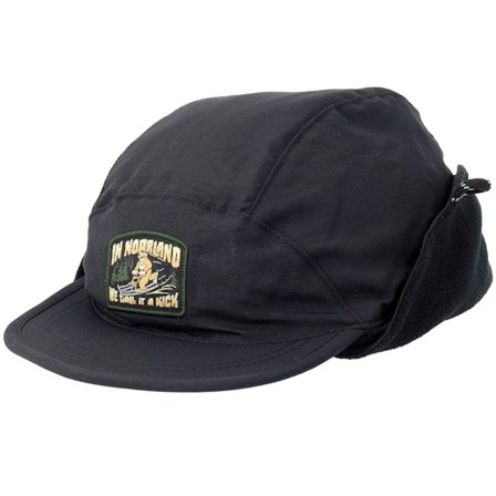 SQRTN - Svart earflap Caps - Bigfoot Kiruna Cap Black 5-panel @ Hatstore