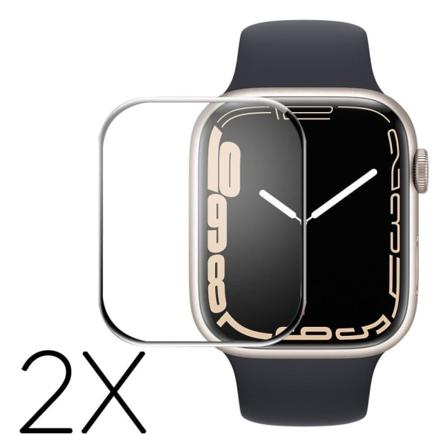 2Pcs ENKAY Apple Watch (45mm) 3D buet HD skærmbeskytter - Sort Transparent