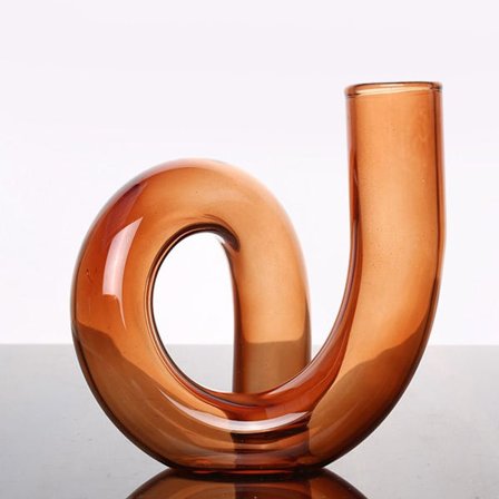 Glassvase Klar Blomstervase BRUN