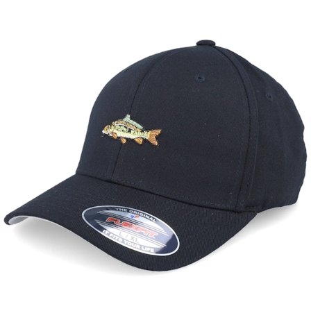 Skillfish - Tiny Mirror Carp Wooly Combed Black Flexfit Flexfit Black Cap - @ Hatstore
