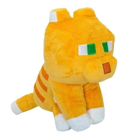 18cm Hero Minecraft Ginger Cat Sittande Gul plysch mjuk dockleksak ny