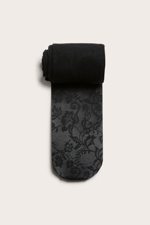 Kappahl | Rajstopy z koronkowym wzorem | Czarne