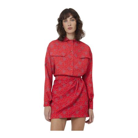Silvian Heach Shirt with print and pockets Rød, Dame Skjorter