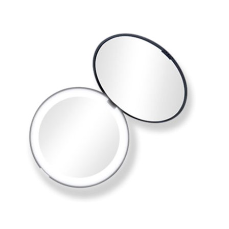 spegel Bärbar sminkspegel med led ljusring liten skönhetsförstoringsglas fyllning ljus ljus bälte