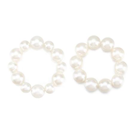 2 STK Pearl Hår Elastisk Hestegrime Tie Hårtilbehør