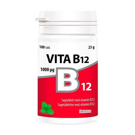 Vitabalans Vita B12 100 tabl., Helse & Madvarer, B-vitamin, B12 Vitamin