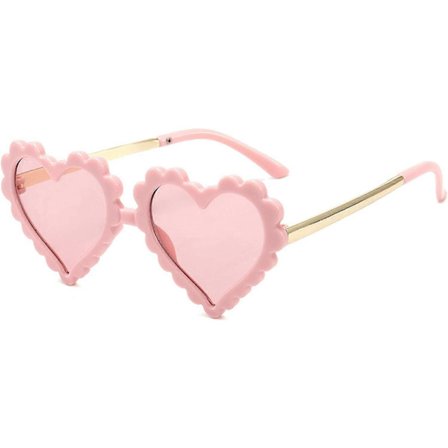 Solglasögon för barn, flickor, hjärtformade solglasögon, kärlekshjertasolglasögon, retro med UV-skydd för ålder 3-12