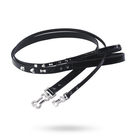 House of Dog - I Love Paw Koppel Svart - Hundkoppel