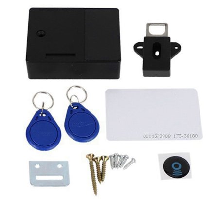Usynlig elektronisk skaplås, skjult lås, DIY RFID-lås for treskuffer, skap og skap