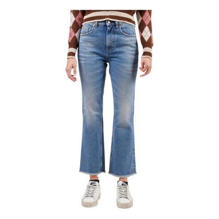 Golden Goose, Cropped Jeans Blauw, Dames, Maat:W27